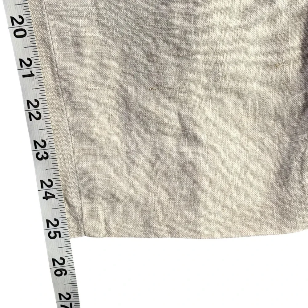 Banana Republic Lina Slim Linen Ankle Pants Womens 6 Beige‎ High Rise Minimalist